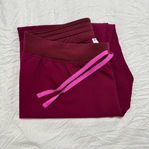 FIGS Dark Magenta Livingston Pants